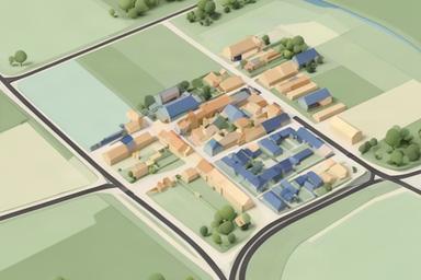 Kaartweergave van Loenen in Utrecht met groene omgeving en dorpskern